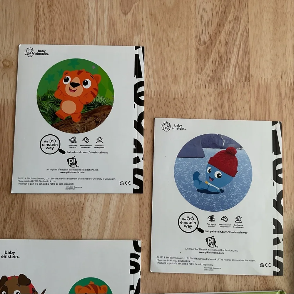 Lot x6 Baby Einstein Books Animal Sound Safari Sound Lets Explore Look & Find